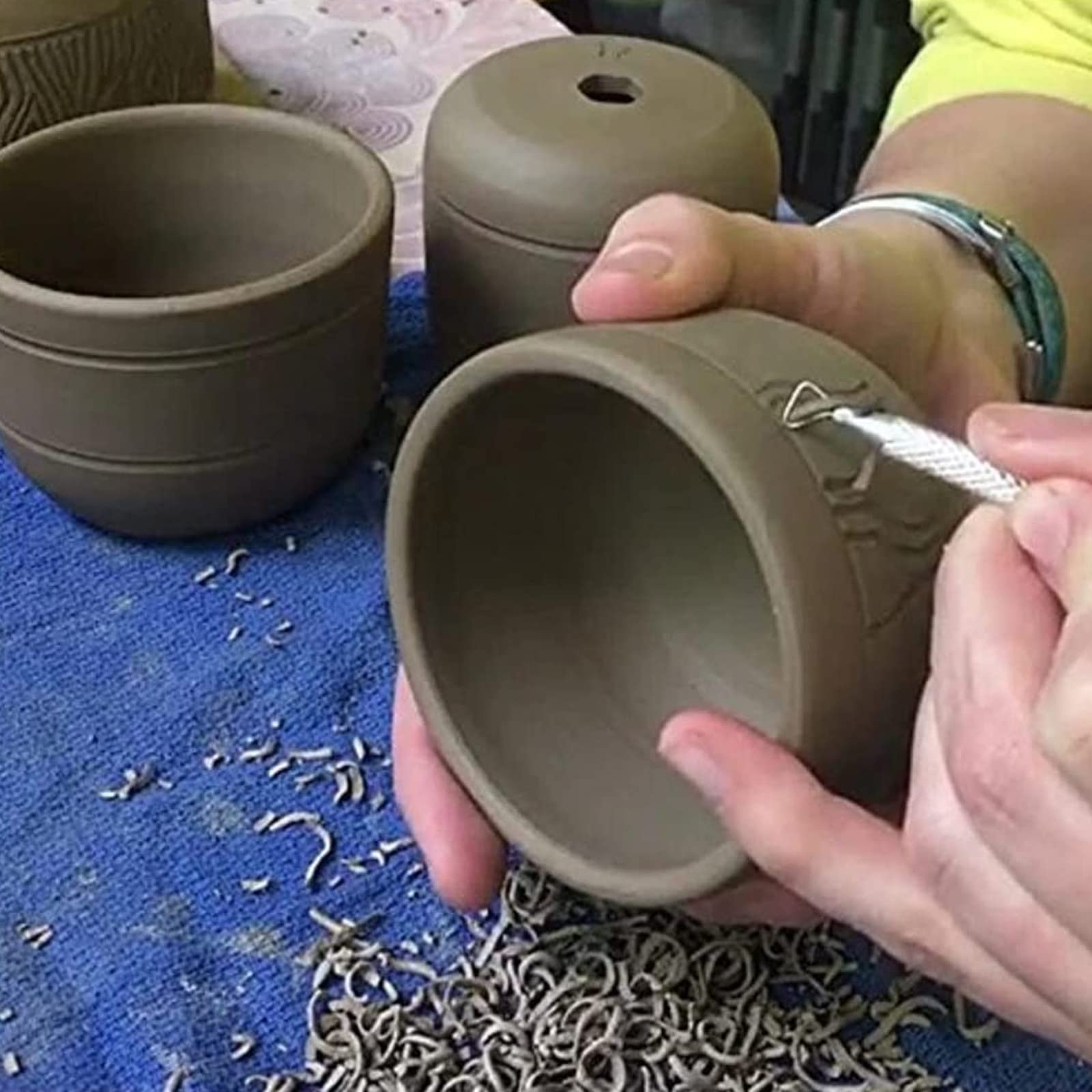 4 Raschietti In Acciaio Inox Per Argilla E Ceramica - Con Bordo Seghettato, Ideali Per Modellare E Scultura - Foto 7