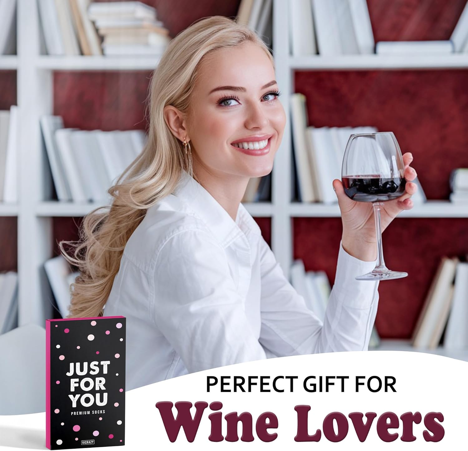 VICRAZY Wine Gifts for Men, Women - Funny Socks - Gifts for Lovers - Stuff, Stocking Stuffers - Image 2