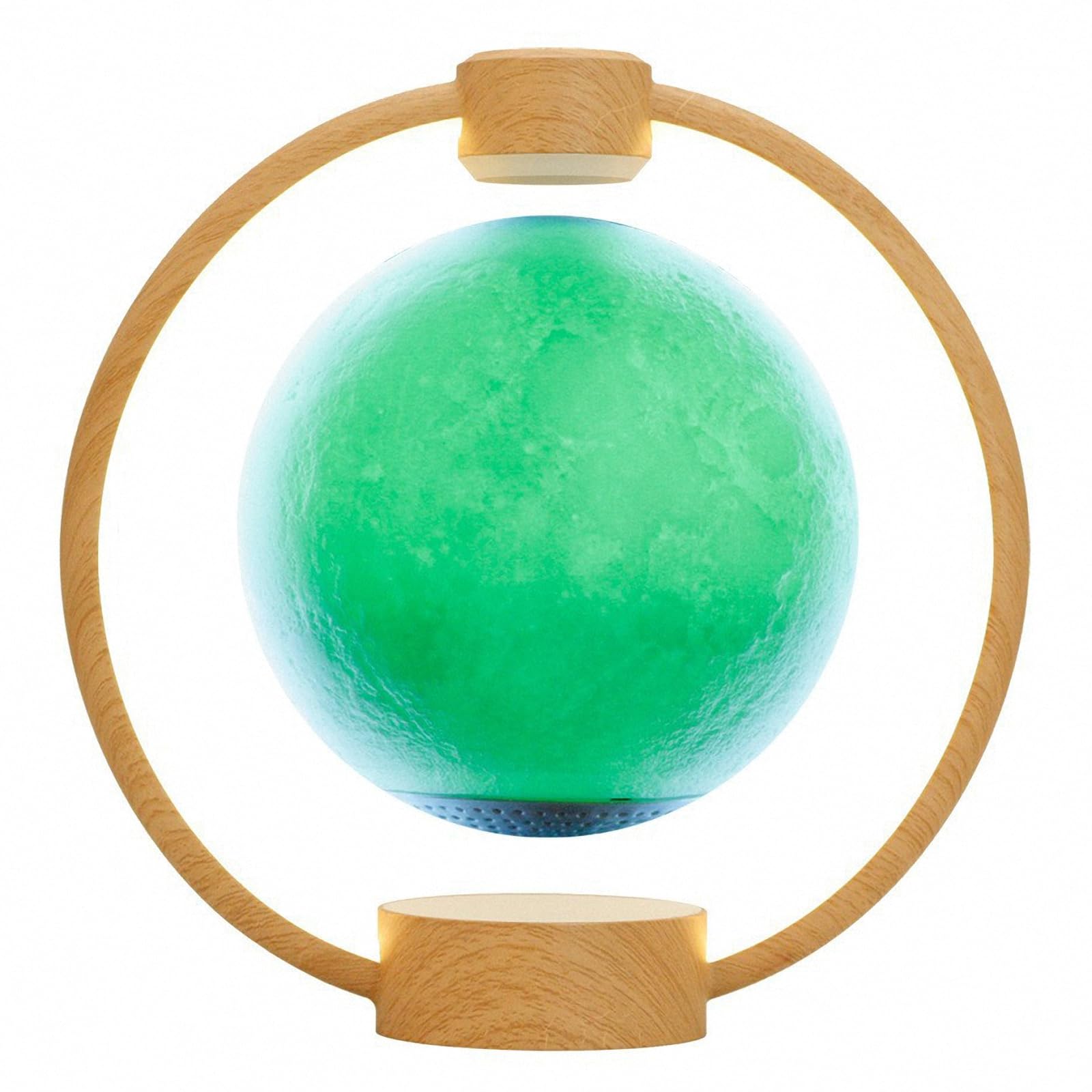 Lámpara de Luna Flotante de levitación magnética, lámpara Colorida de atmósfera de Cielo Estrellado para el hogar, Adornos creativos de Regalo con Altavoz Bluetooth,Style1,24 * 23cm