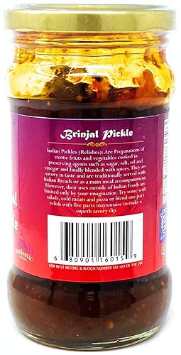 Miniatura 4 de Rani Brinjal (berenjena) pepinillo suave (acarar, condimento indio picante) Tarro de vidrio de 10.5 oz (300 g)  Vegano  Sin gluten  Sin OMG  Sin