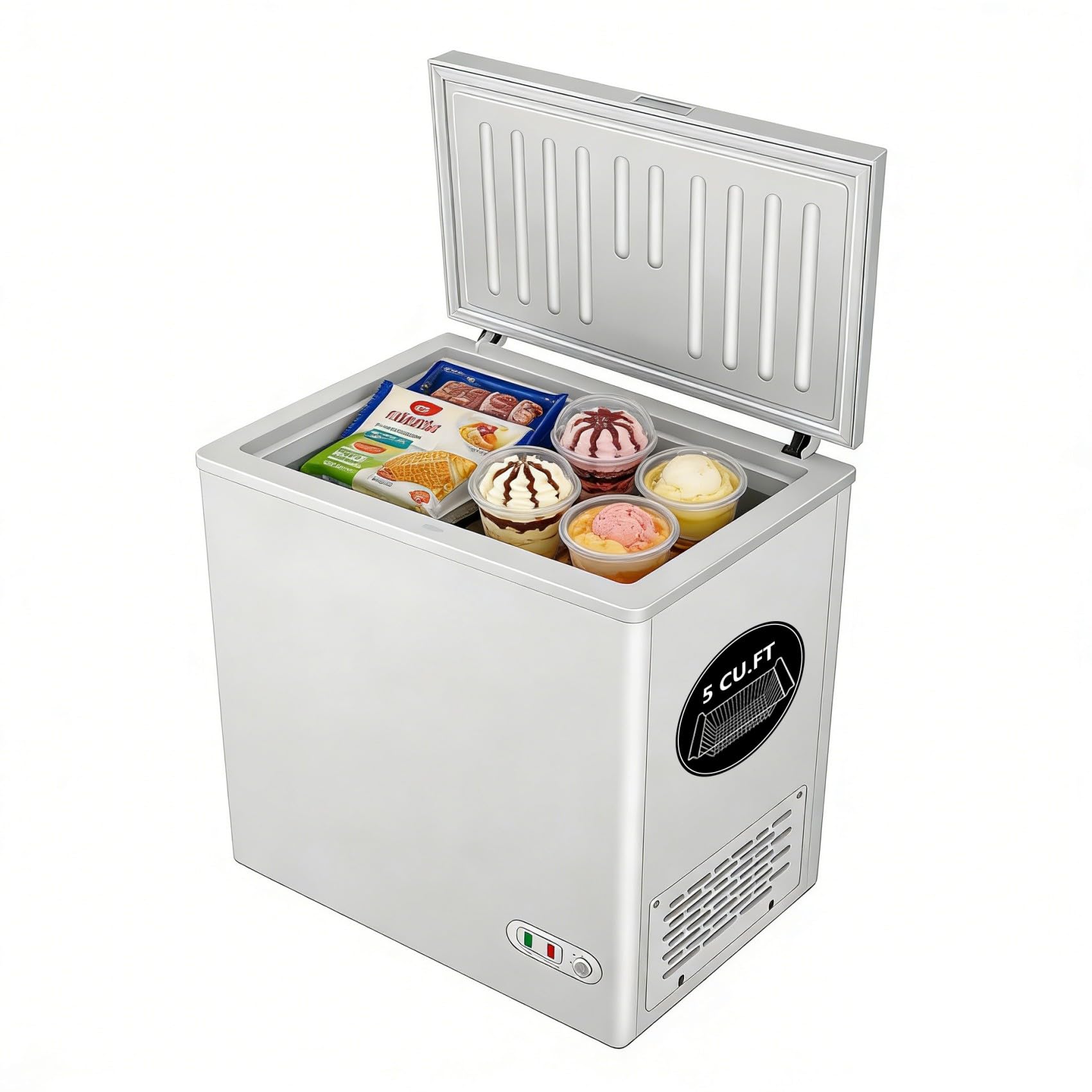 mikibama Chestfreezers 5 cu ft Chest Freezer White
