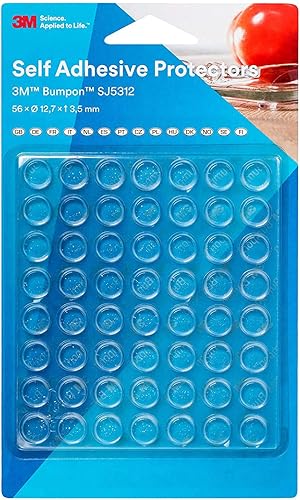 3M SJ5312 - paquete con blísters de Bumpons transparente (56 Bumpons)