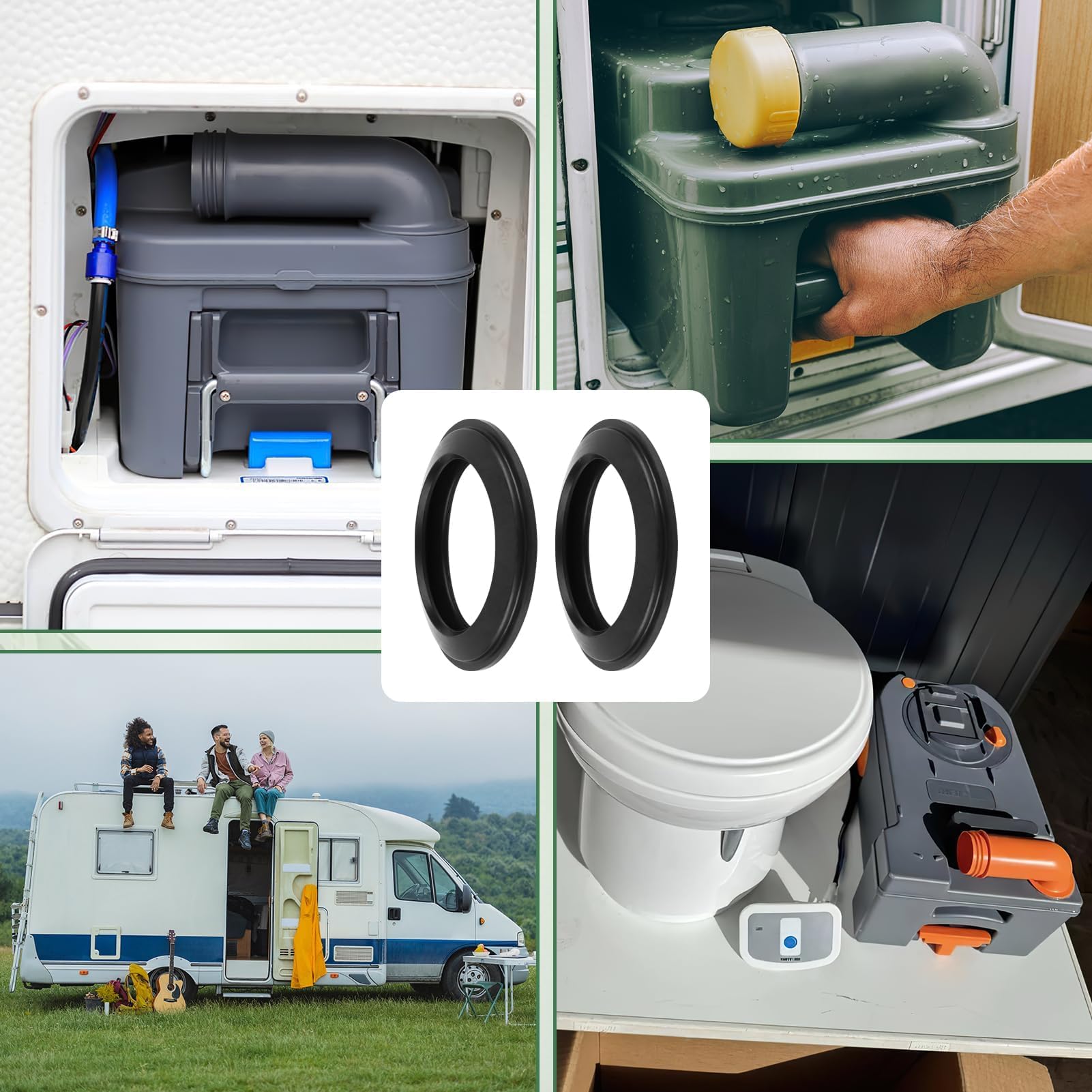 Junta Inodoro para Thetford C200 C250 C260 C400 C2 C3 C4, Recambio Sello Depósito Aguas Residuales Impermeable, Junta Goma Labio para WC Caravana, Autocaravana y Camping