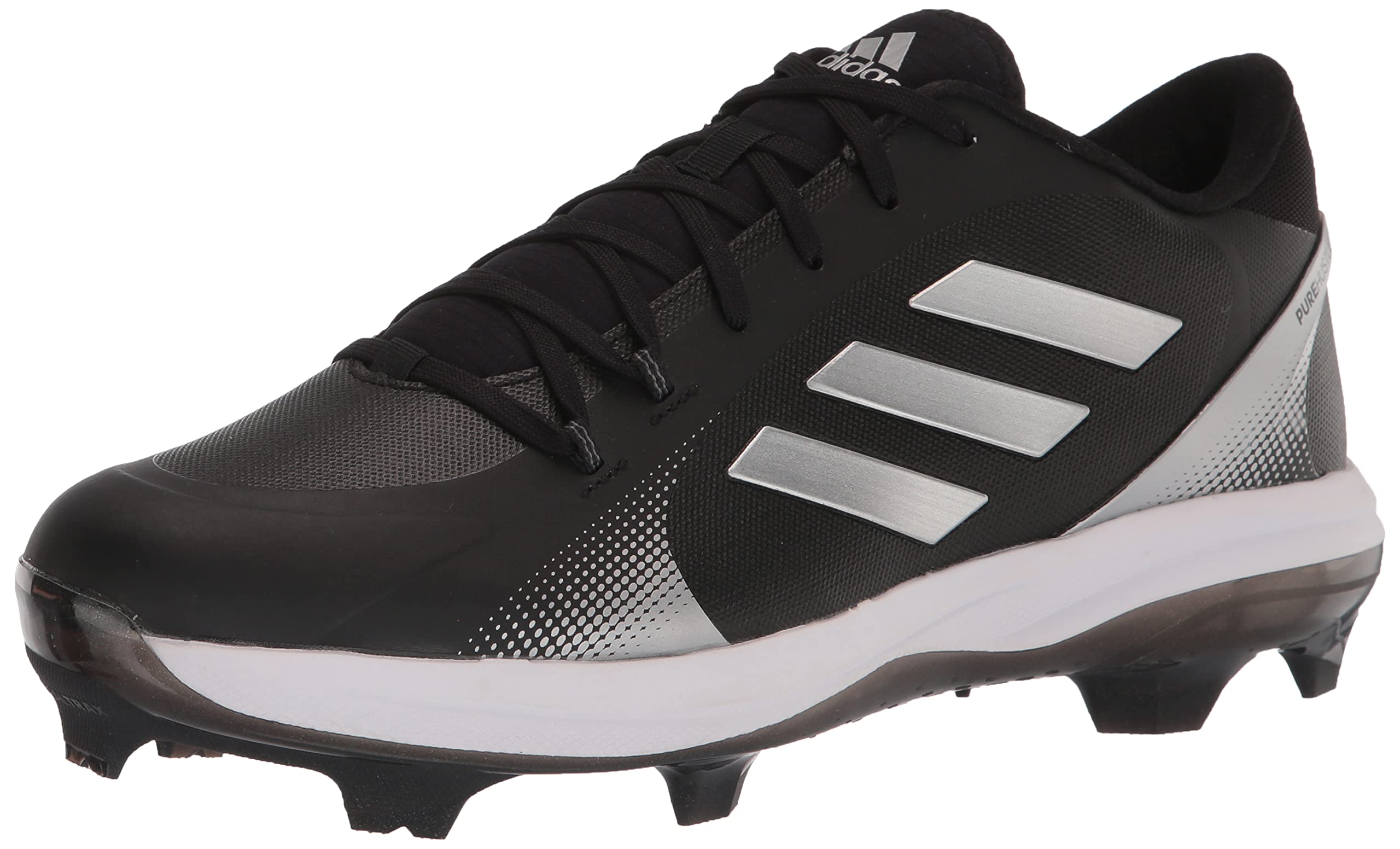 adidas Women's Purehustle 2 TPU Baseball Shoe, Black/White/White, 8.5