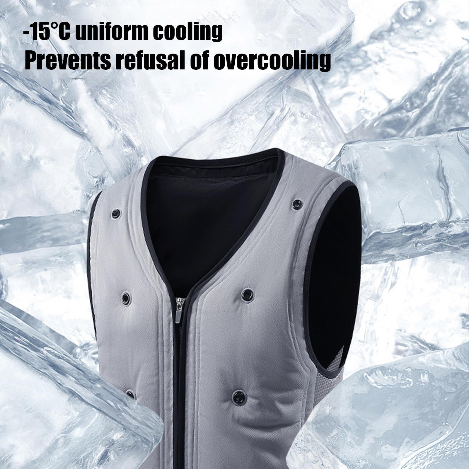 Generico Gilet Rinfrescante Uomo Riutilizzabile Unisex Per Adulti | Gilet Rinfrescante Leggero Con Ghiaccio Motociclismo, Corsa, Sport All'Aperto, Pesca