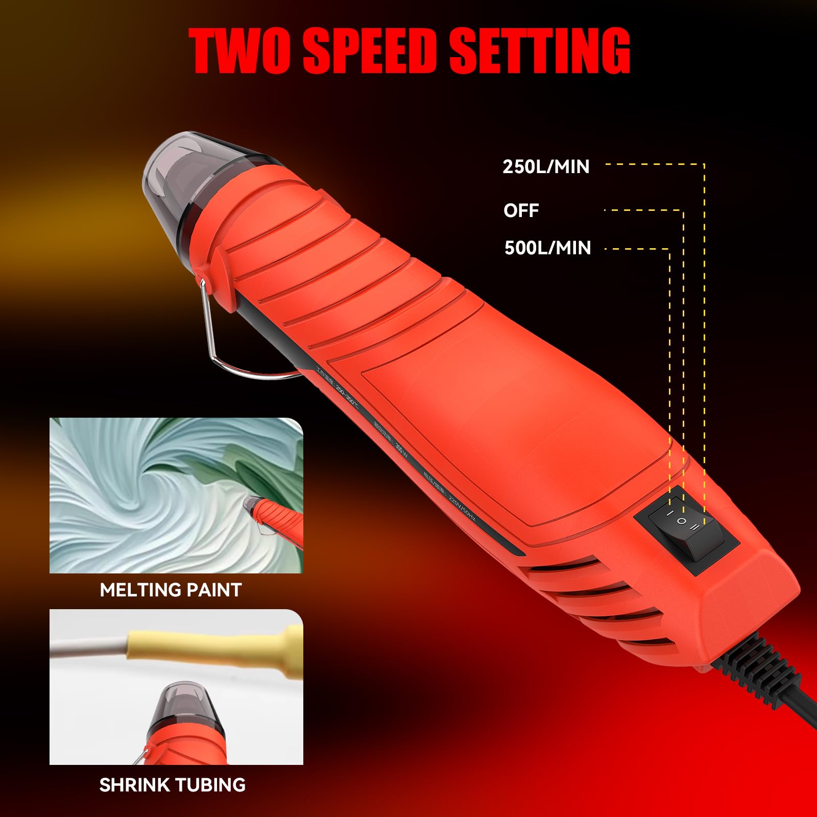 430 conectores de alambre de sellado de soldadura con pistola de calor de 300 W, conectores de alambre termorretráctiles impermeables, kit de conectores eléctricos para marina (calibre 26-10) (430