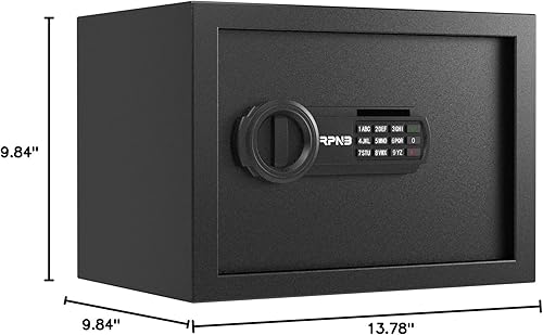 Miniatura 9 de RPNB Caja fuerte y con cerradura de lujo, caja de dinero, teclado digital, caja fuerte de aleación de acero, bloqueo de teclado, perfecta para el