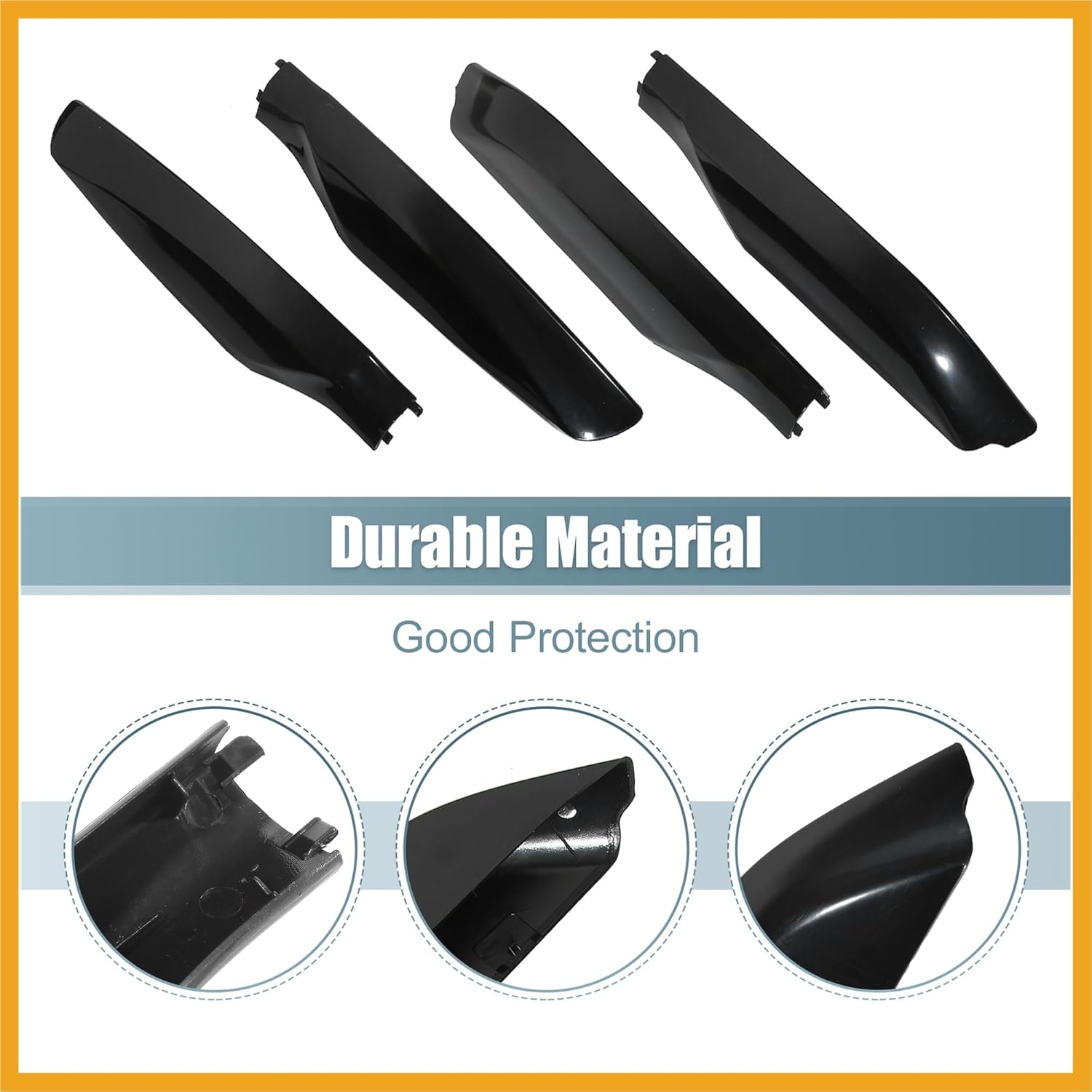 1 Set Roof Rack Leg Cover Roof Rack Bar Rail End Protection Cover Shell for Toyota Land Cruiser Prado FJ150 2010-2018 Black Roof Rack Rails End Cap Replacement