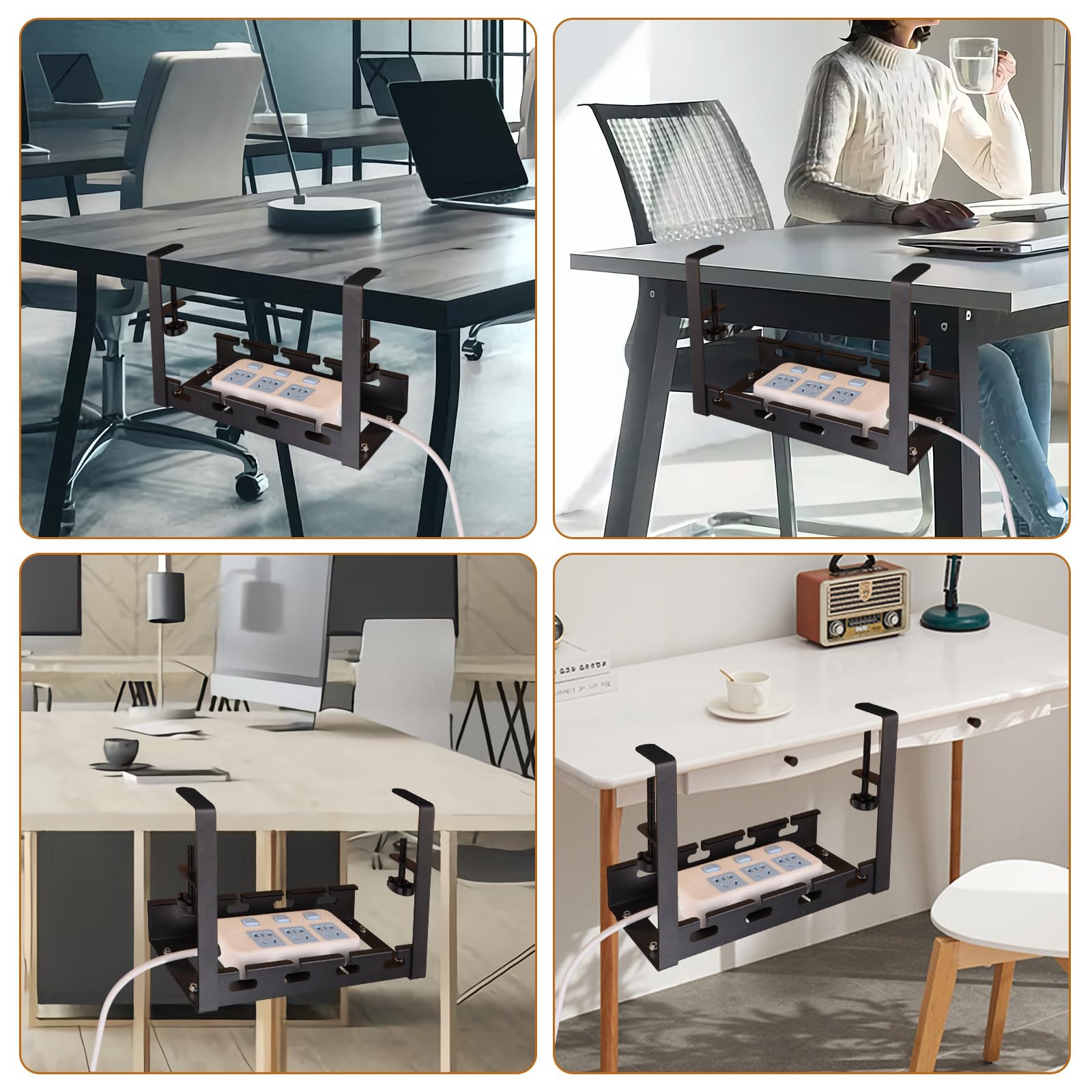Snapklik.com : Under Desk Cable Management Tray, Extendable 11"-21 ...