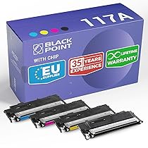 Set di 4 Cartucce Toner per HP 117A W2070A W2071A W2072A W2073A 43% aumento della produttività per HP Color Laser MFP 179fwg 179fnw 178nwg 178nw Color Laser 150a 150nw – Certificato TÜV