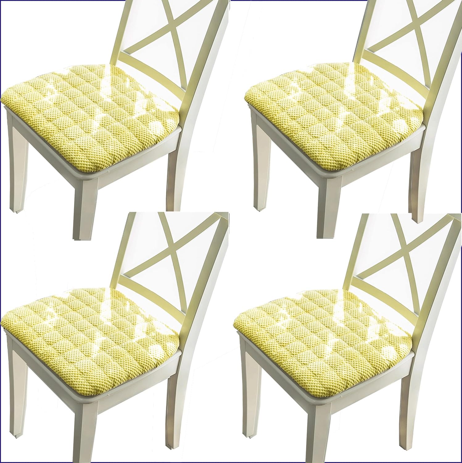 Coussin de chaise de cuisine antidérapant lot de 4 galettes de salle à manger