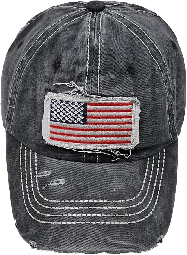 Gorro ajustable con bandera de EE. UU. miniatura 2
