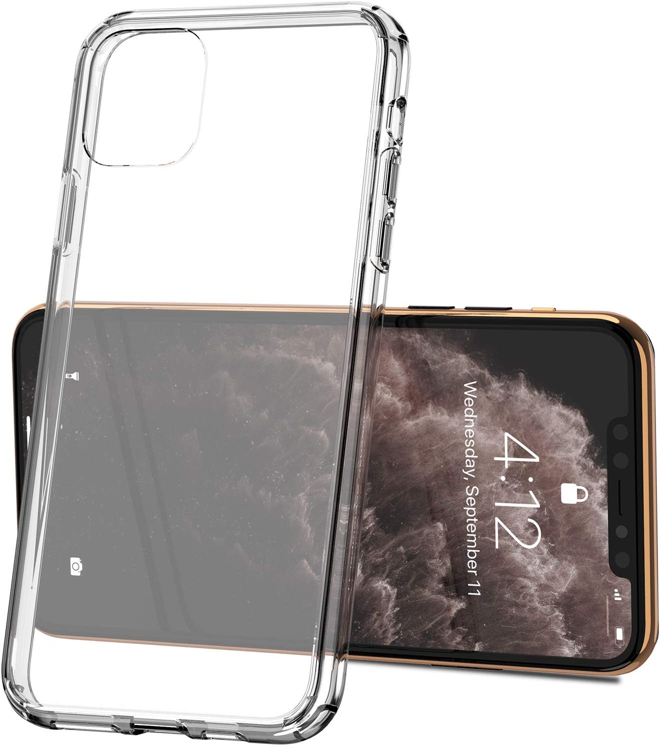 TOZO for iPhone 11 Pro Case 5.8 Inch (2019) Hybrid PC+TPU Soft Grip Matte Finish Clear Back Panel Cover for iPhone 11 Pro with Clear