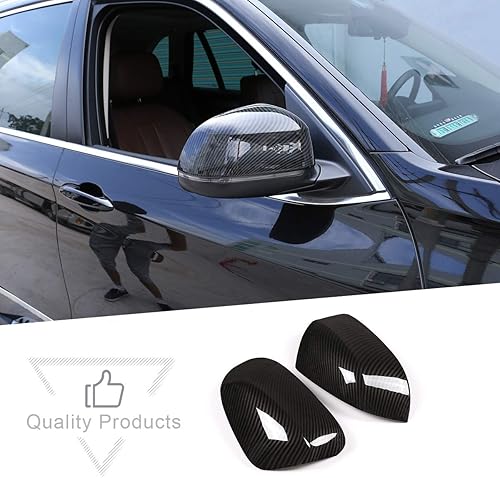 Miniatura 3 de CHEYA Cubierta de tapa de espejo retrovisor exterior ABS para BMW X5 F15 G05 2014-2019, X7 G07 2019 (negro)