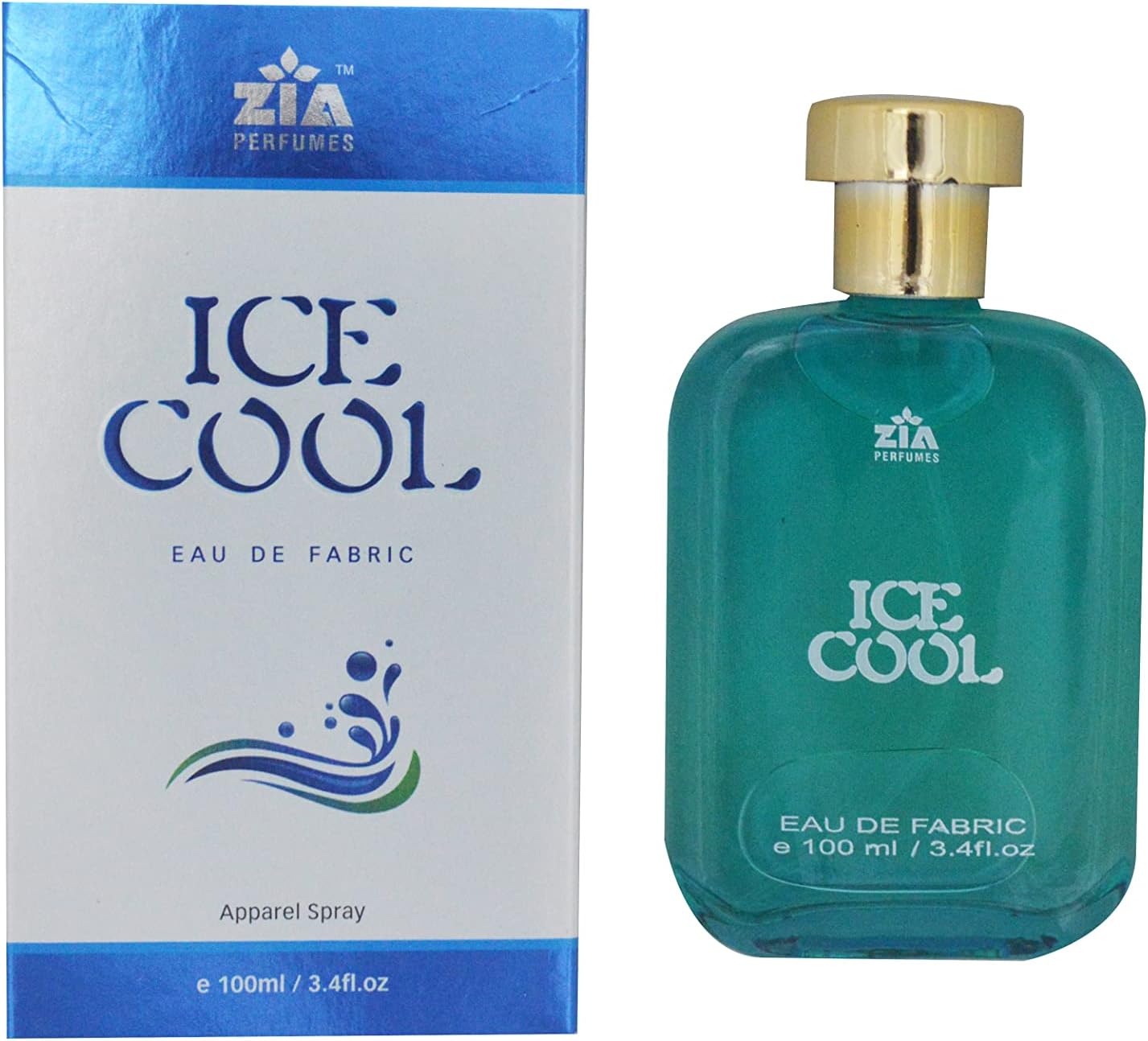 ZIA ICE COOL Perfume for Men & Women, 100ml |Eau De Fabric| Apparel Spray| Made In India| Fresh Refreshing Luxury Fragrance