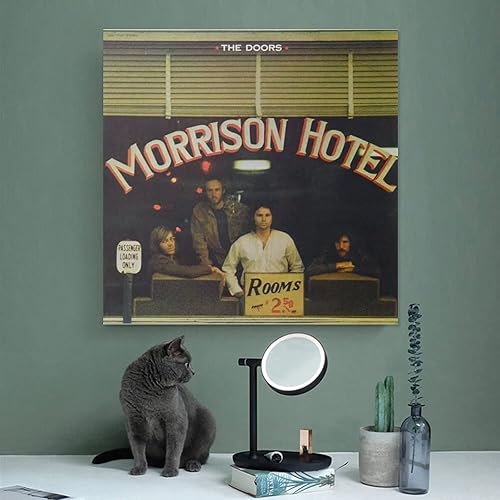 Miniatura 4 de The Doors - Póster de lienzo de hotel Morrison, pintura decorativa de pared, sala de estar, dormitorio, decoración, regalo, sin marco, 24 x 24