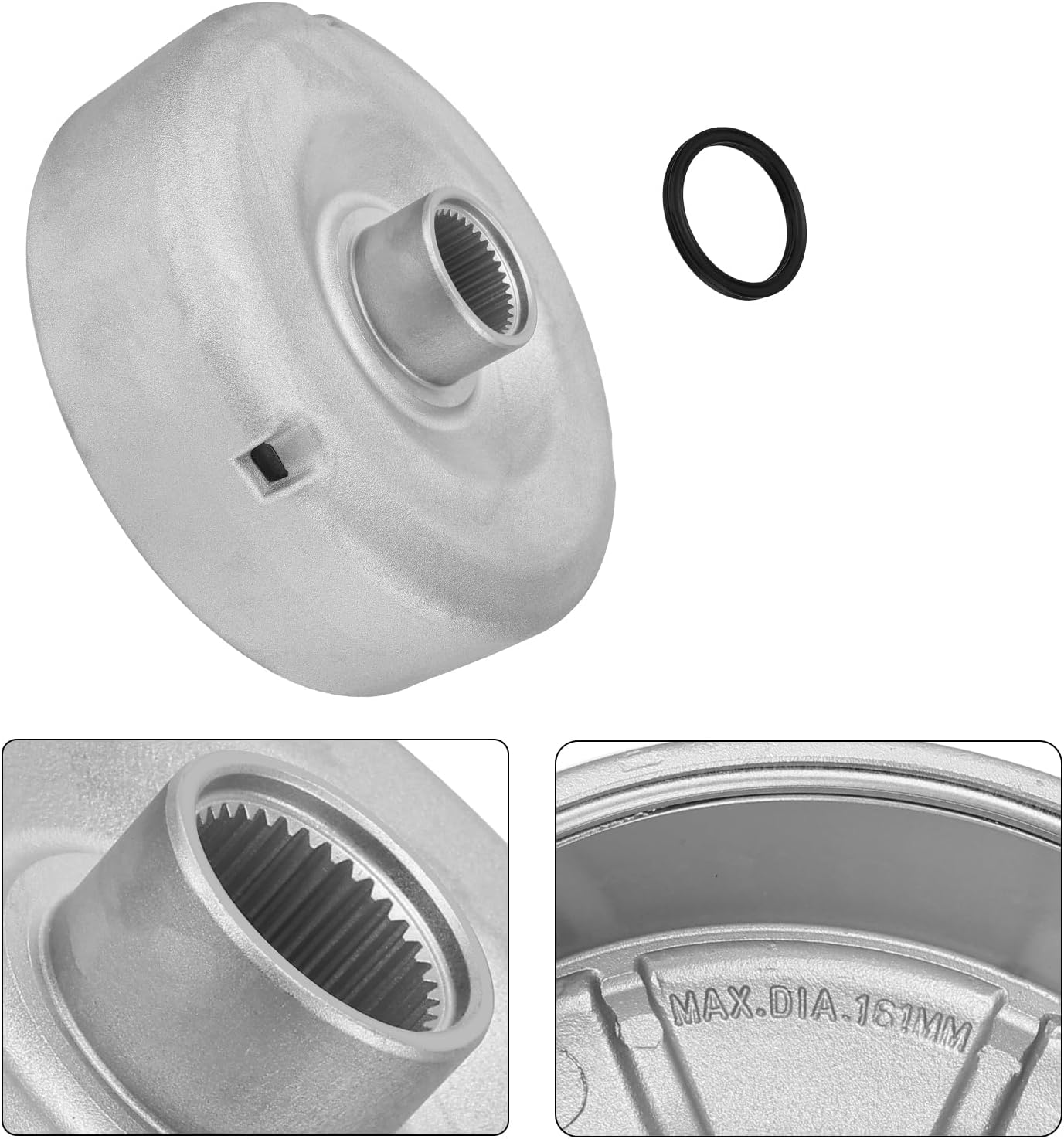 JAVIK Rear Brake Drum Hub Plate Cover Shoes Bearing Seals Assy for Honda Rancher 420 2007-2013