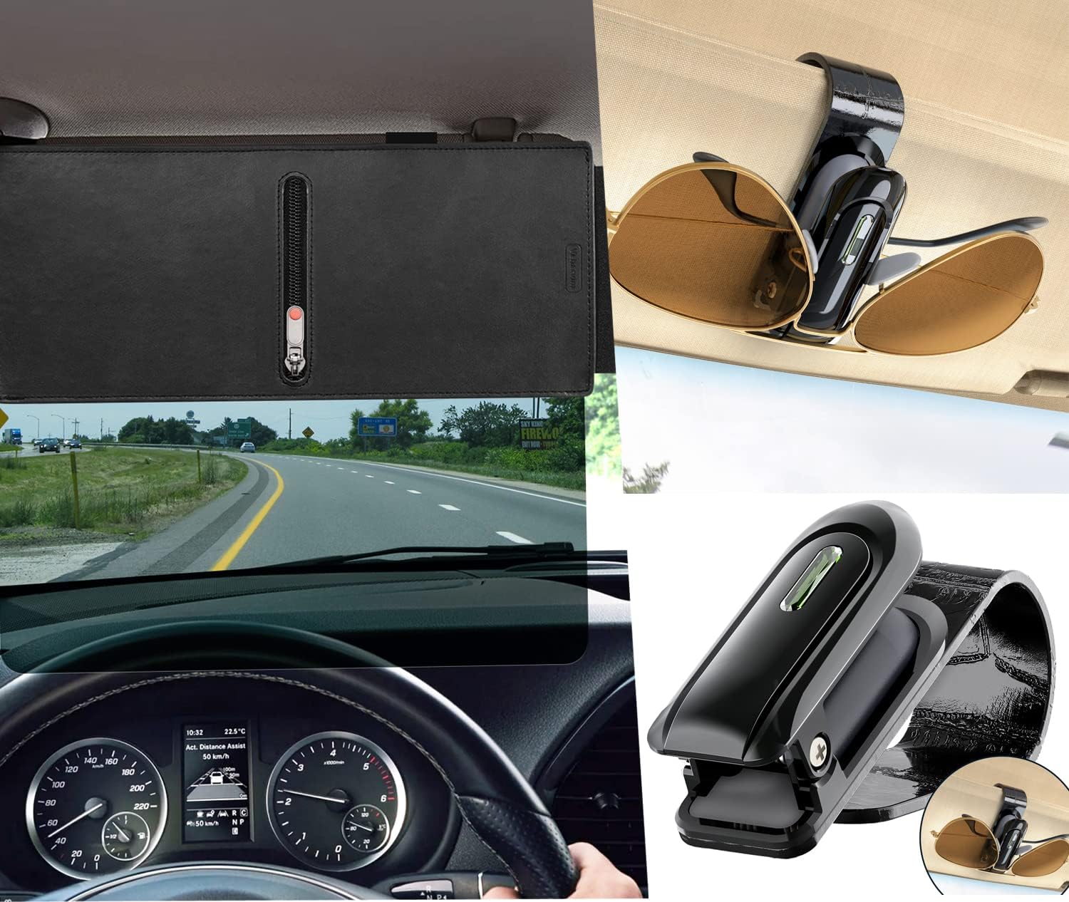 Veharvim Polarized Sun Visor for Car with Zipper Slider