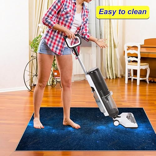 Miniatura 6 de Tapete para silla para suelo de madera dura, 48 x 36 pulgadas, tapete para debajo del escritorio, para silla de computadora con ruedas y suelo de