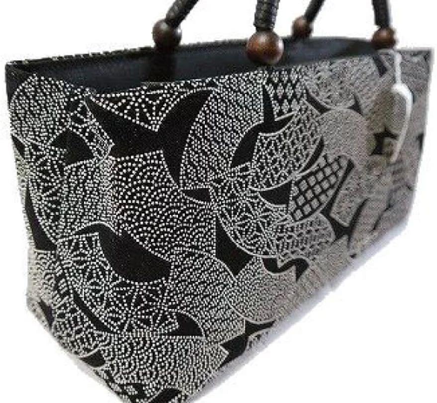 利休バッグ調 手提げ 和装バッグ 印伝調 京都「万里小路」謹製