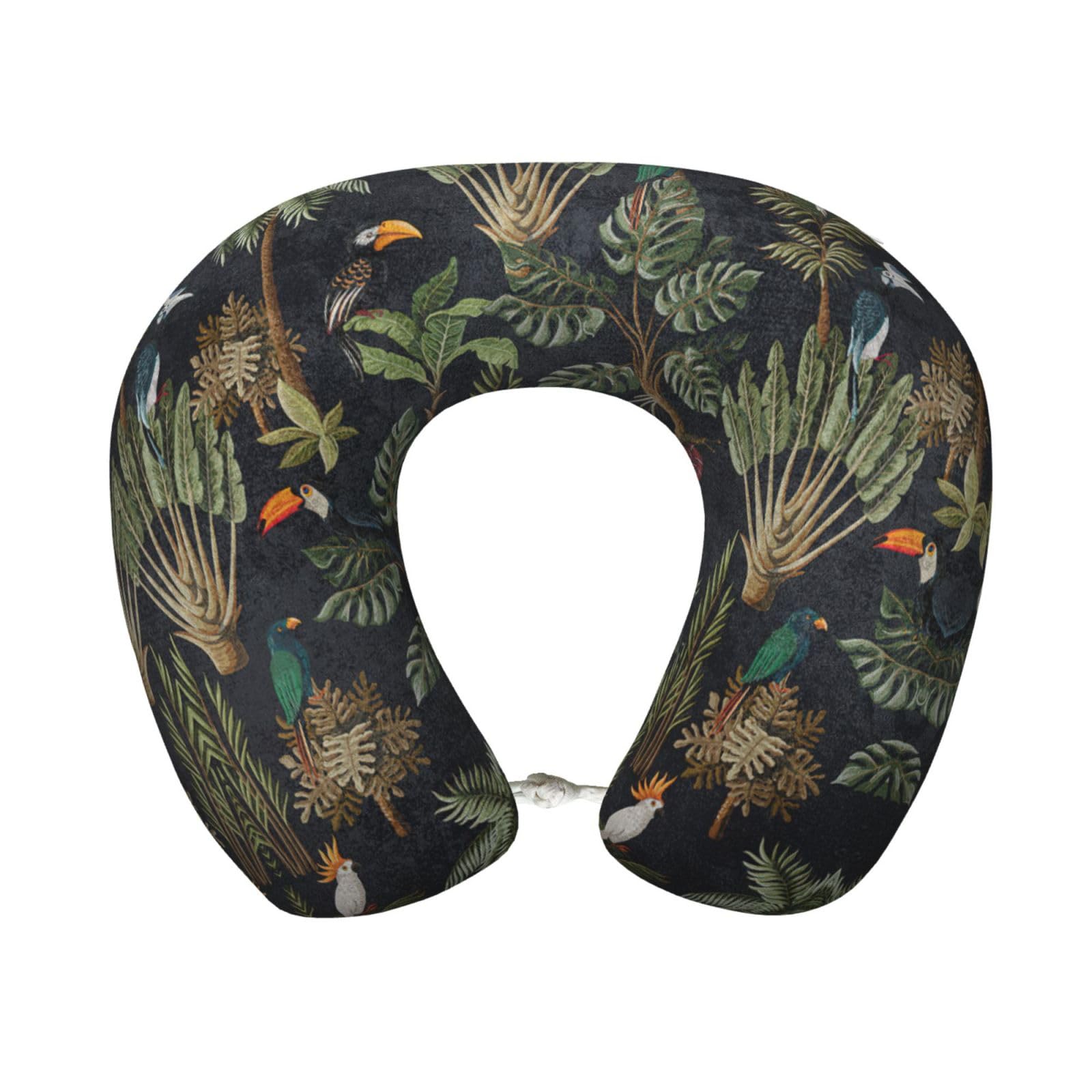 peiyeety Watercolour Cactus Print Custom U-Shaped Pillow,Memory Foam Cervical Neck Travel Pillow,for Home,Camping,Travelling