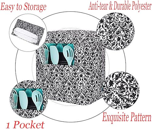 Miniatura 3 de Kitchen Aid - Funda para mezclador de cocina, compatible con mezclador de pie KitchenaidHamilton de 6 a 8 cuartos de galón, cubierta para mezclador