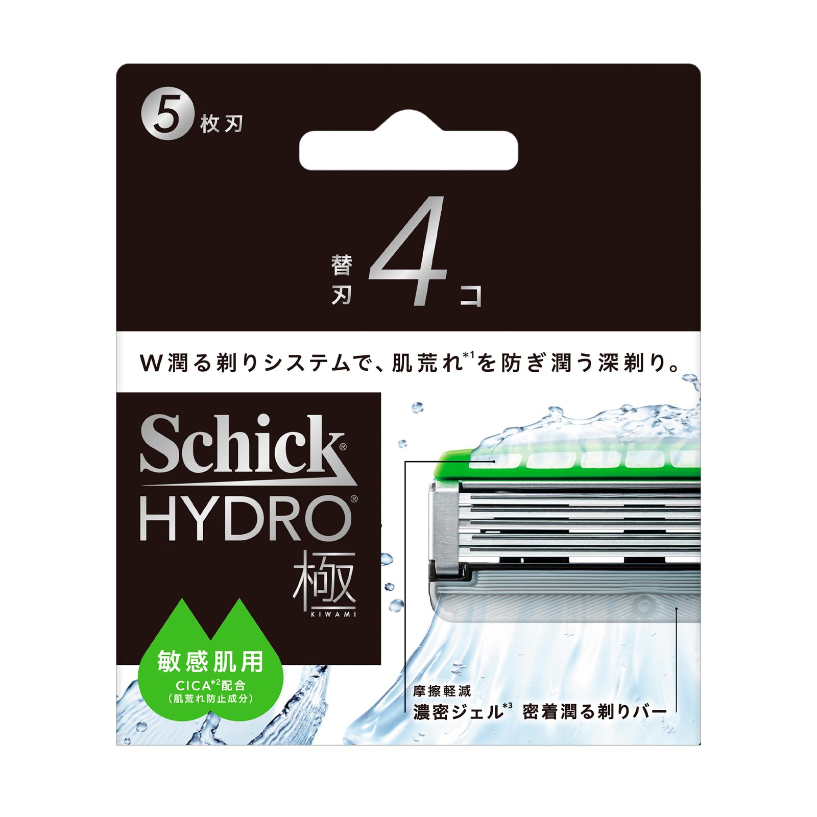 Amazon.co.jp: Schick(シック) ハイドロ極 敏感肌 替刃（4コ）男性用