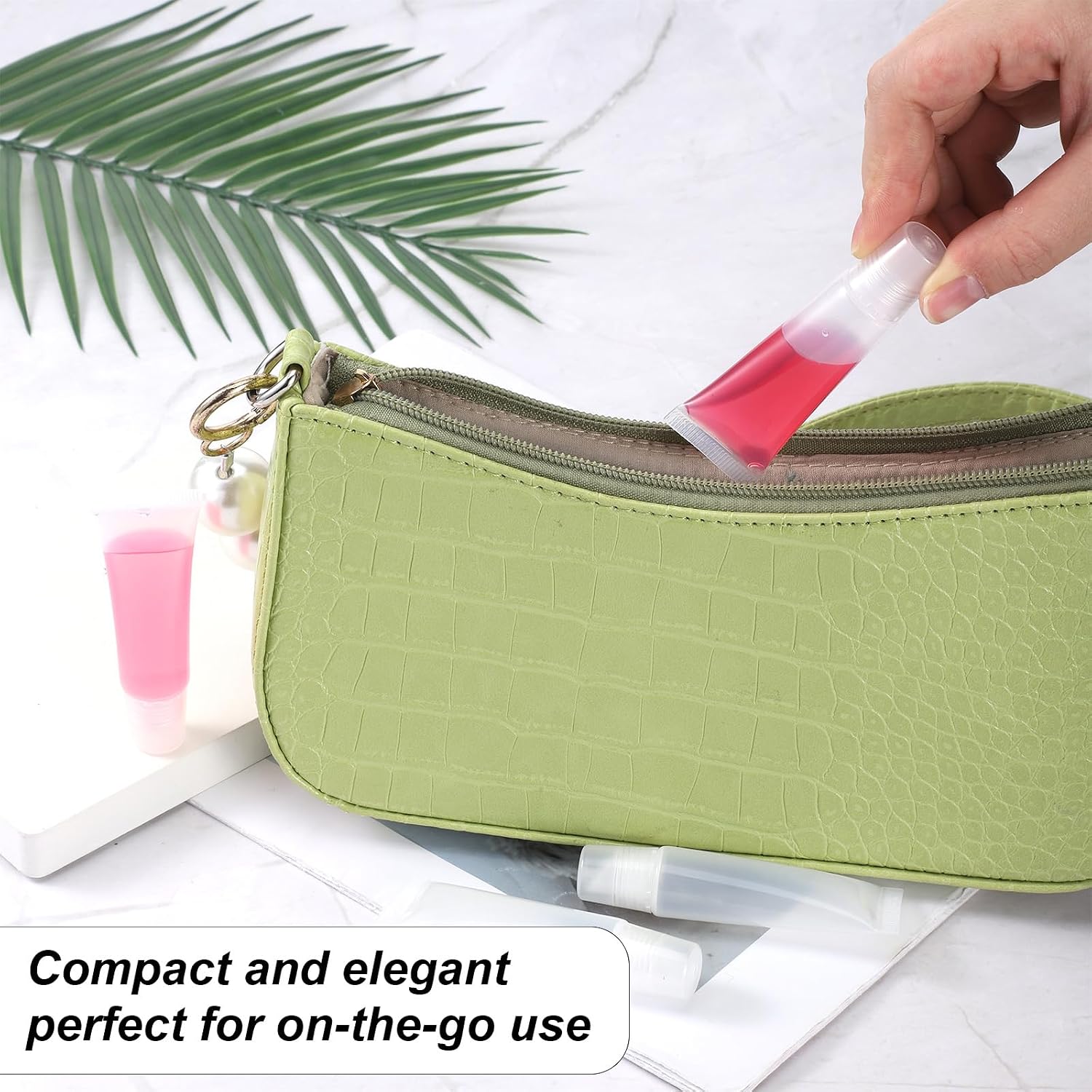 20 Pcs Empty Lip Gloss Tubes, 10ml Refillable Travel Lip Balm Container Squeeze Bottle Mini Shampoo Samples Portable Leak Proof Mini Makeup Containers
