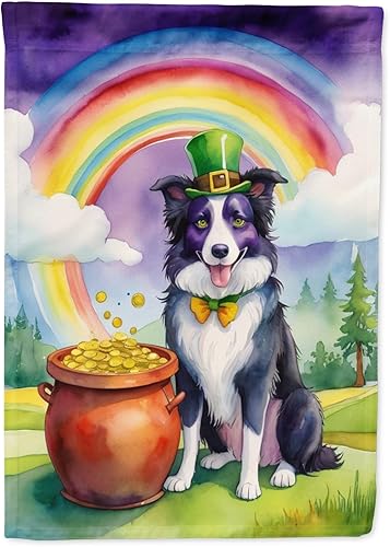 Caroline's Treasures DAC5496GF Border Collie St Patrick's Day Garden Flag Mailbox Flag Decorative Yard Flag Banner Outside Patio Artwork Yard Flower Caroline's Treasures DAC5496GF Border Collie St Patrick's Day Garden Flag Mailbox Flag Decorative Yard Flag Banner Outside Patio Artwork Yard Flower