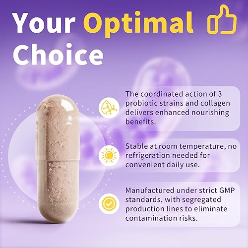 Miniatura 7 de Probióticos para mujer para equilibrio de pH vaginal* con lactobacilos y prebióticos y colágeno y arándano probiótico para mujer, para vagina*,