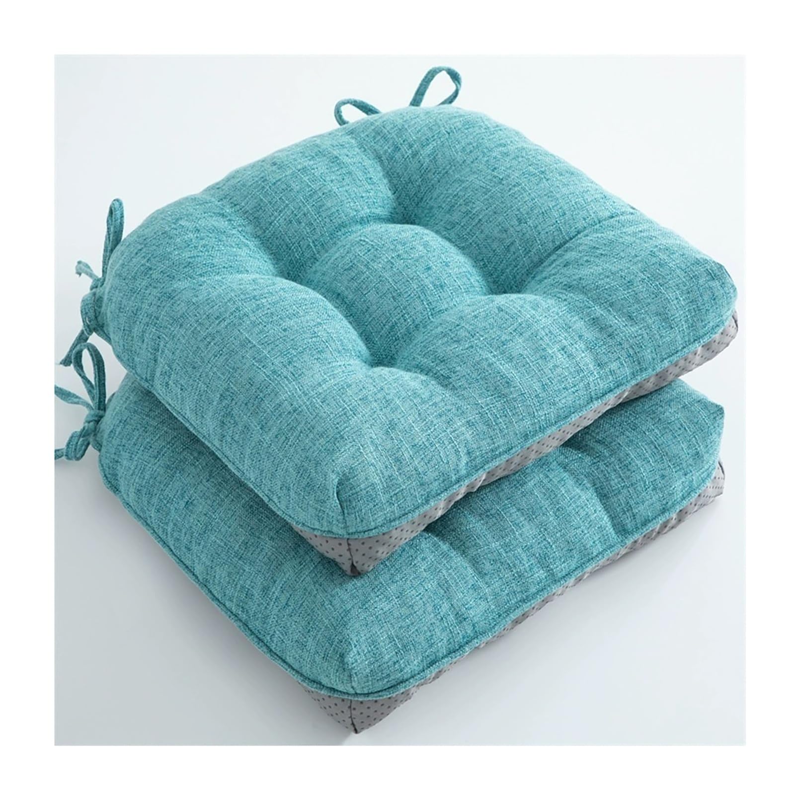 Cojines de exterior antideslizantes de 40 x 40 cm con lazos para sillas de patio