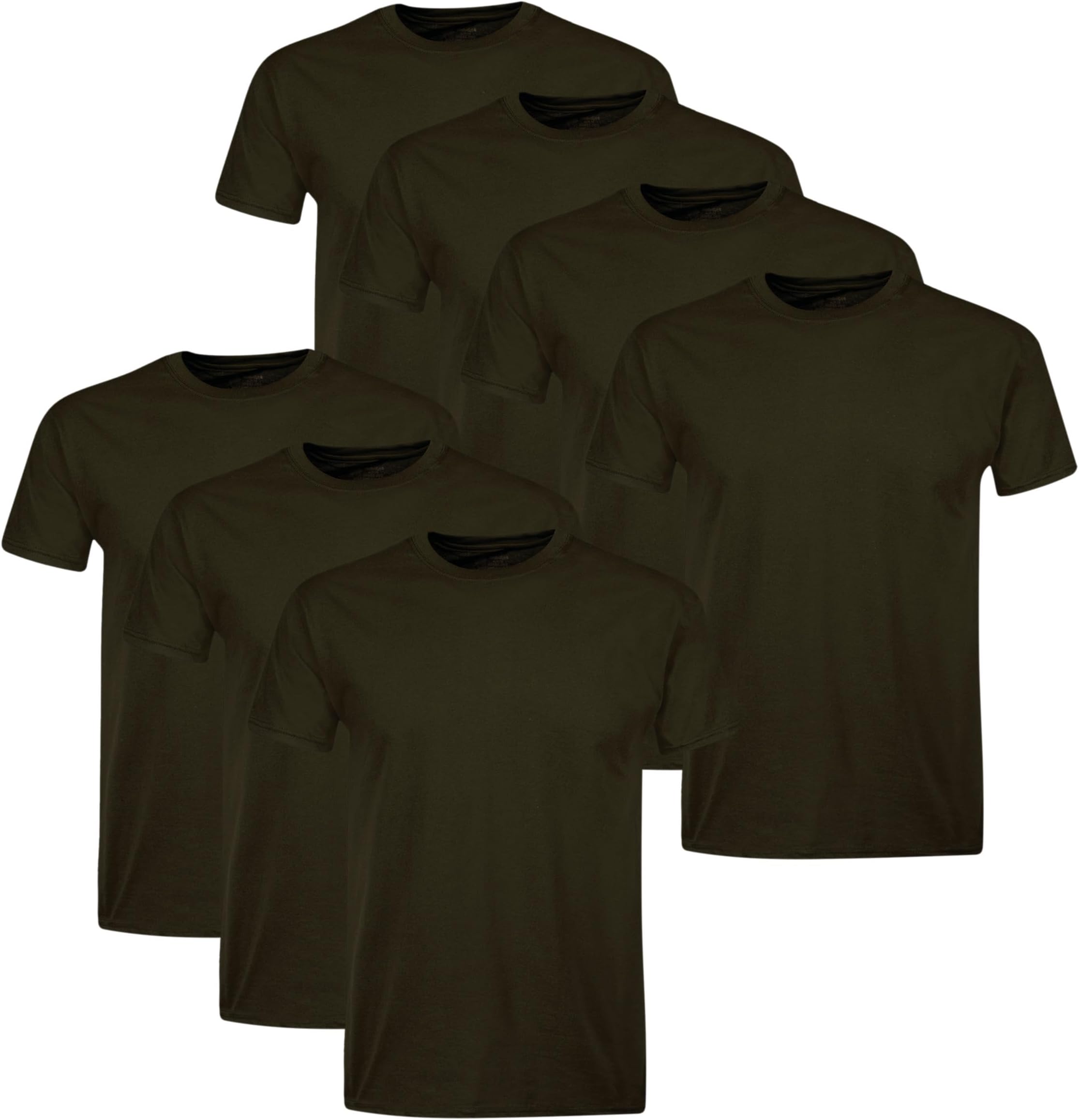 Men's Undershirt Packs, Stay-Tucked Soft Cotton Undershirts, Best Undershirts for Men, White/Black/Asstd Multipacks