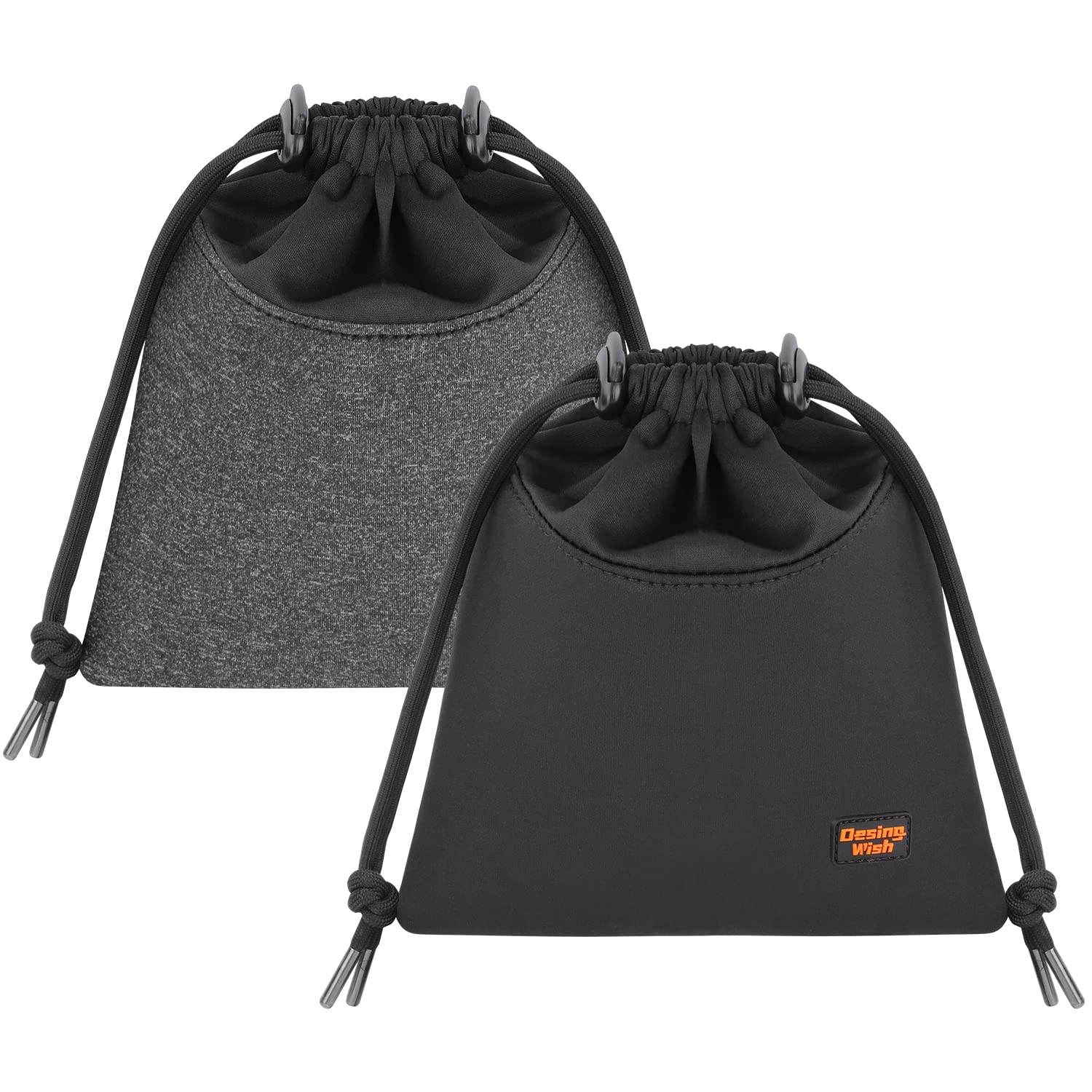 Desing Wish 2 Pack Headphone Storage Bag, Lightweight Headphone