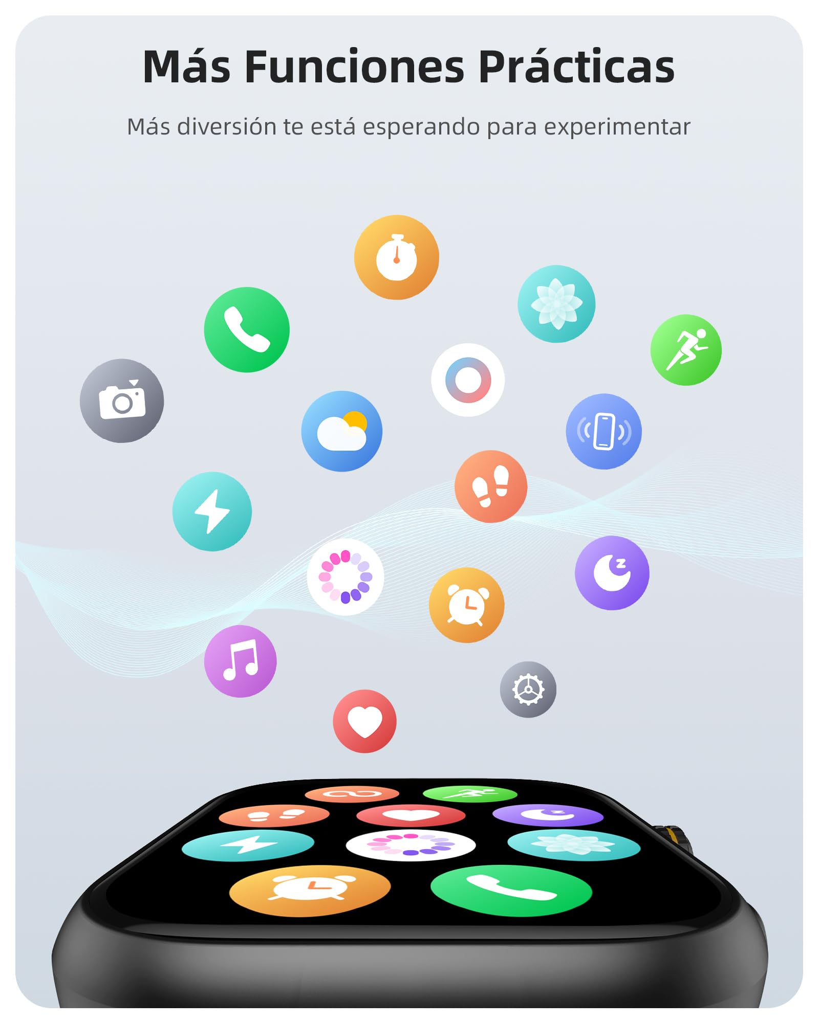 Parsonver Reloj Inteligente Hombre Mujer con Llamadas, Smartwatch con GPS Incorporado, 30M Impermeable, 1,85" Reloj Inteligente Hombre con 100+ Soportes, Frecuencia Cardíaca, Sueño, para Android & iOS