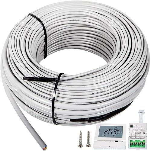 VEVOR Cable de calefacción para pisos cable de calor para baldosas de suelo de 1630 W y 240 V 4258 pies de largo 1288 pies cuadrados con práctico