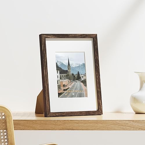 Vista 815 de Vittanly - Juego de 9 portarretratos, plexiglás resistente a rupturas, exhibe fotos de 12 x 12 pulgadas o, con paspartú, de 8 x 8 pulgadas, marcos