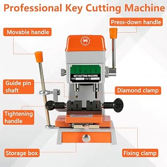 Key Cutting Machine, 150W 220V Duplicating Key Copy Machine, Easy to Operate, Automatic Key Copying Machine for Making, Duplicating Automotive & Door Locks