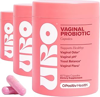O Positiv URO Vaginal Probiotics for Women pH Balance with Prebiotics & Lactobacillus Probiotic Blend - Vaginal Health Supplement - Promote Healthy Vaginal Odor & Vaginal Flora, 60 Count (Pack of 3)