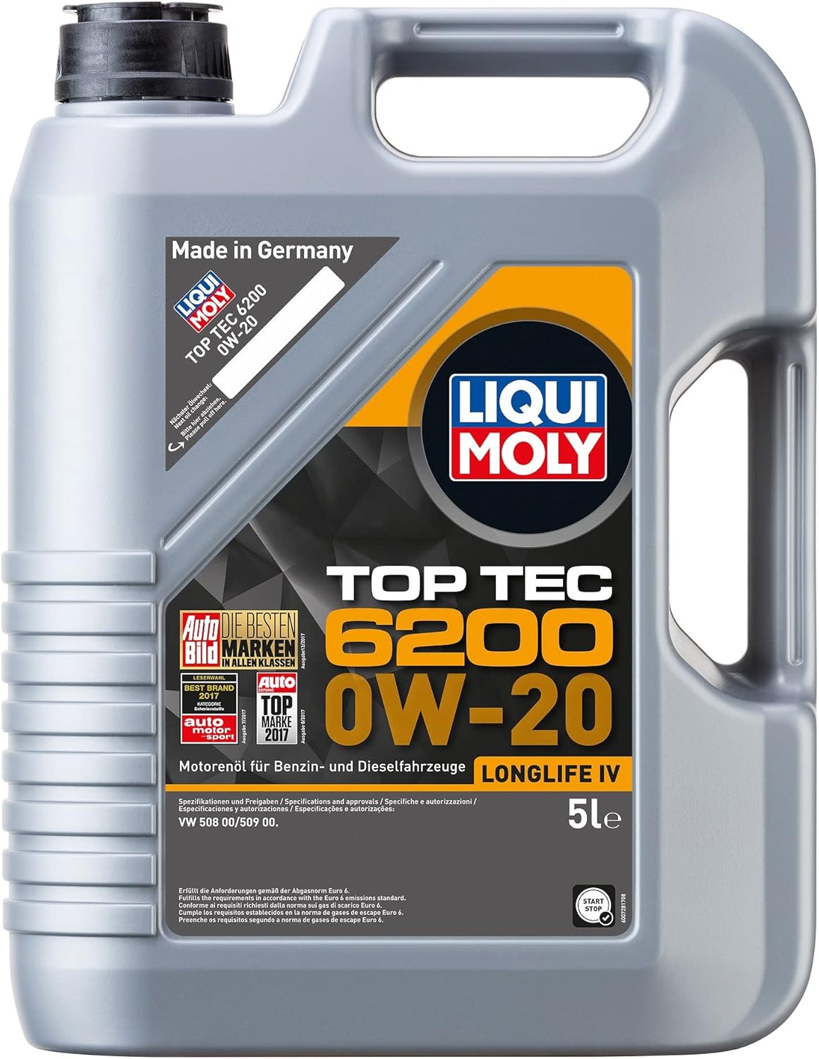 Liqui Moly Top Tec 6200 0W-20 Motoröl, 5 Liter : Amazon.es: Coche y moto