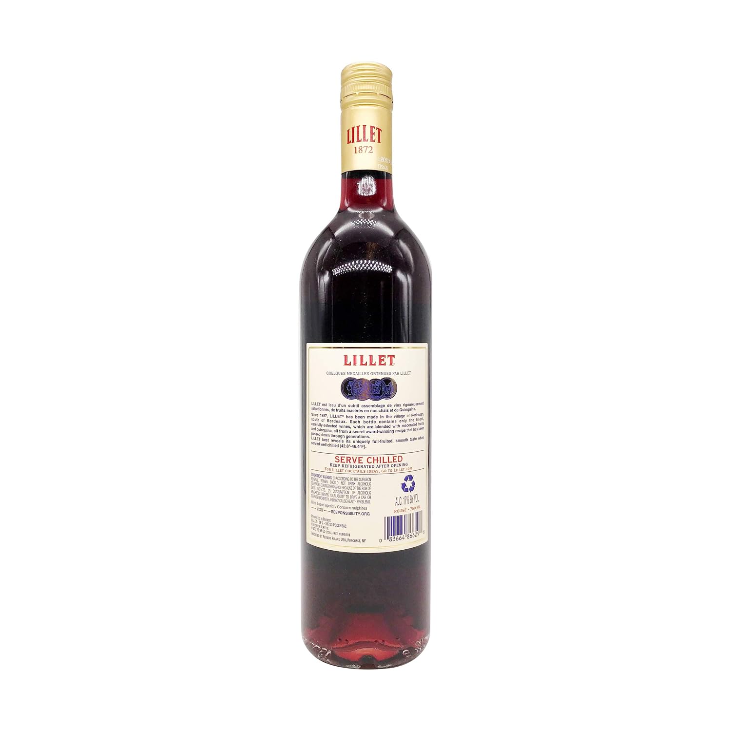Lillet Red 34 proof, 750mL