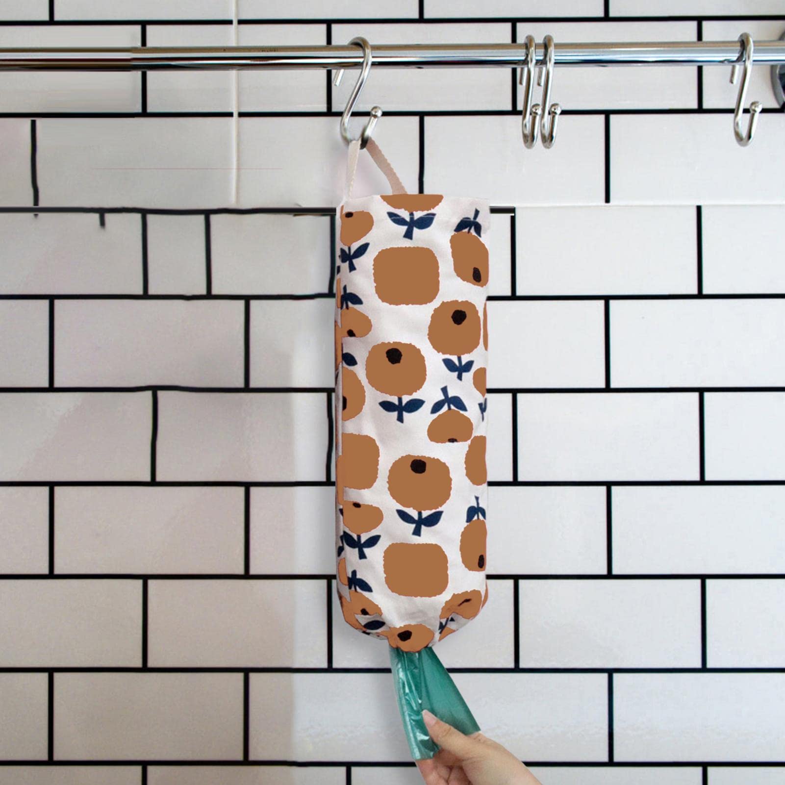 Porta Sacchetti Della Spesa A Rete - 3 Pezzi Per Cucina, Bagno, Ufficio | Design Adesivo Senza Fori - Foto 10