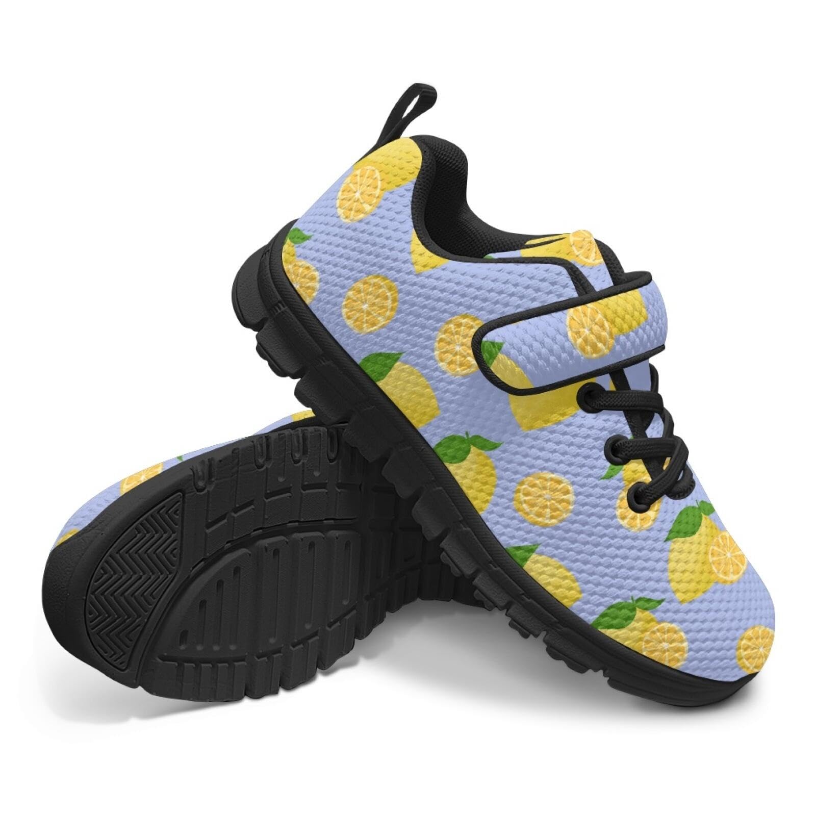 Girls Athletic Sneakers Cute Fruit Running Shoes for Kids with Hook and Loops Athletic Sneakers Kids Casual Footwear
