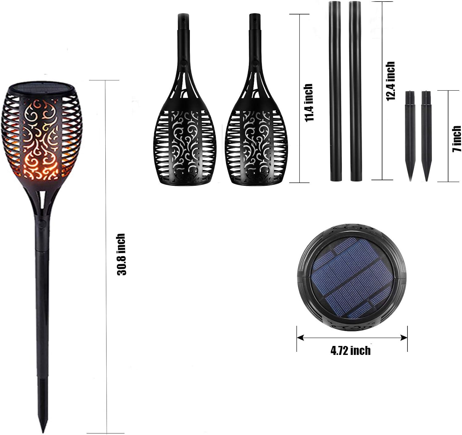 New Arrivals Outdoor Solar Lights, Waterproof Solar Torch Light with Flickering Flames Outdoor Landscape Decoration Lighting Dusk to Dawn Solar Tiki Light for Patio Driveway (4 Packs) Get Discount Offer Outdoor Solar Lights, Waterproof Solar Torch Light with Flickering Flames Outdoor Landscape Decoration Lighting Dusk to Dawn Solar Tiki Light for Patio Driveway (4 Packs)