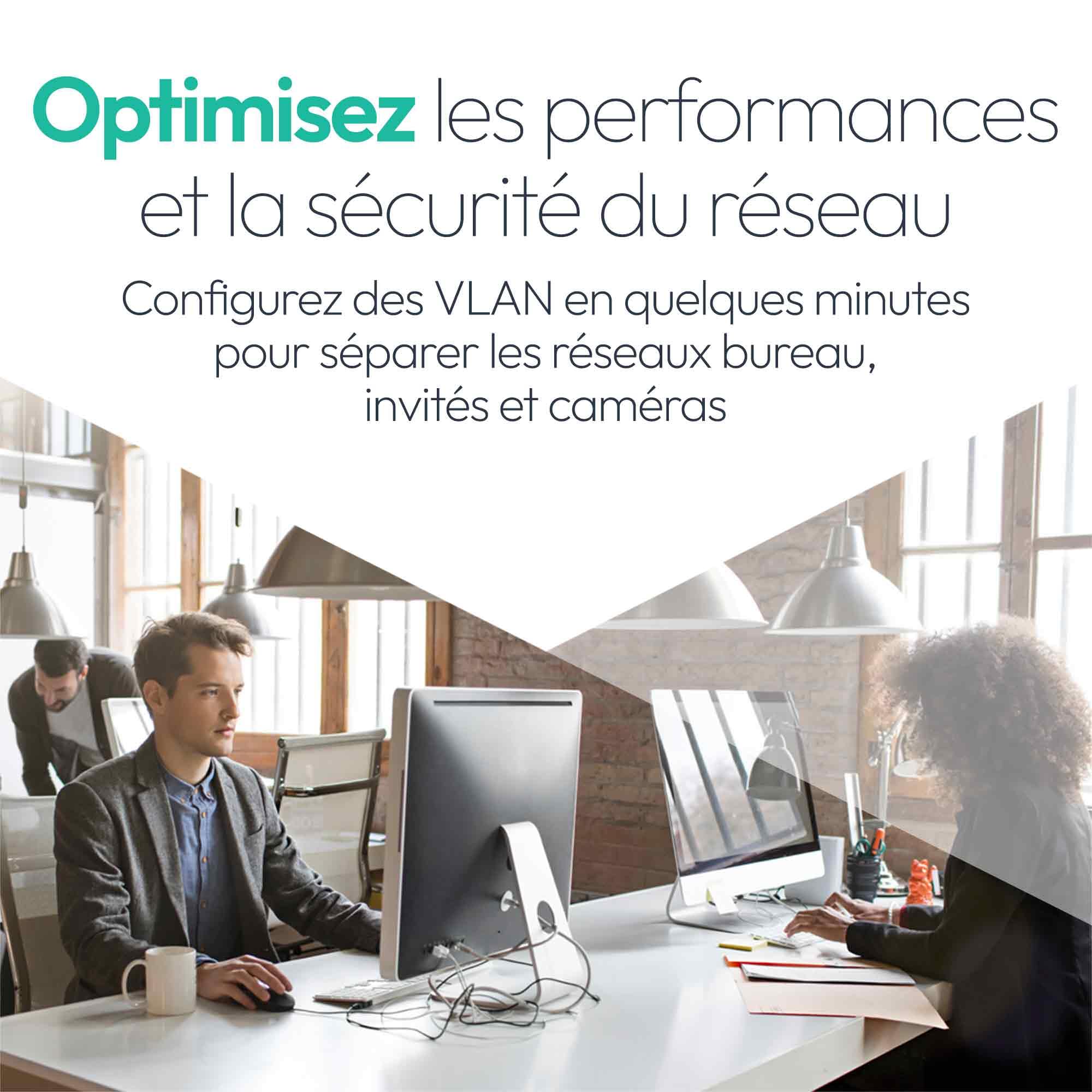 NETGEAR Smart Switch manageable Easy Gigabit Ethernet 5 Ports avec PoE+ - avec 4 Ports PoE+ 63 W, sans Ventilateur, Montage sur Un Bureau ou au Mur (GS105EP)