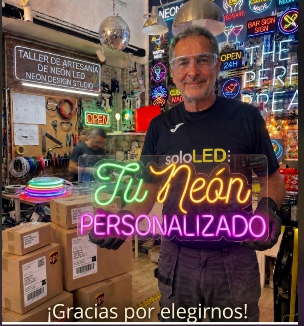 Letrero Neon led metacrilato'contigo al fin del mundo', Color para Bodas medida 100 cm x 15 cm alimentación 12 v
