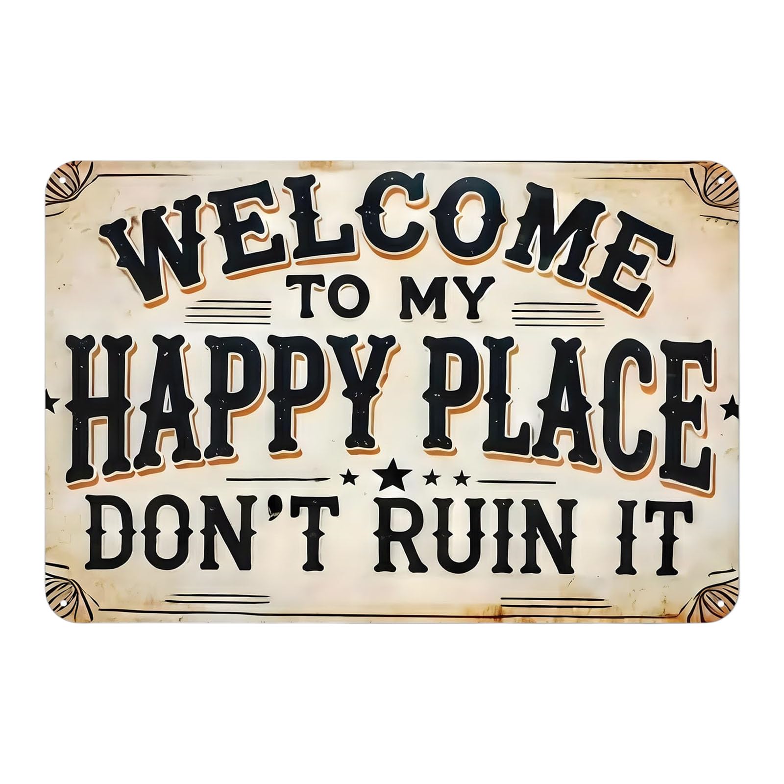our fave Welcome Sign for Front Door Wood Welcome to Happy Place Plaques for Home Offices Bedroom Kitchen Dining or Pub Decors Wood Hanging Wall Decors