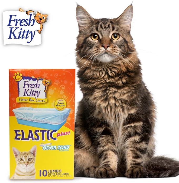 10 Count Fresh Kitty Litter Box Liners Durable, Easy Clean