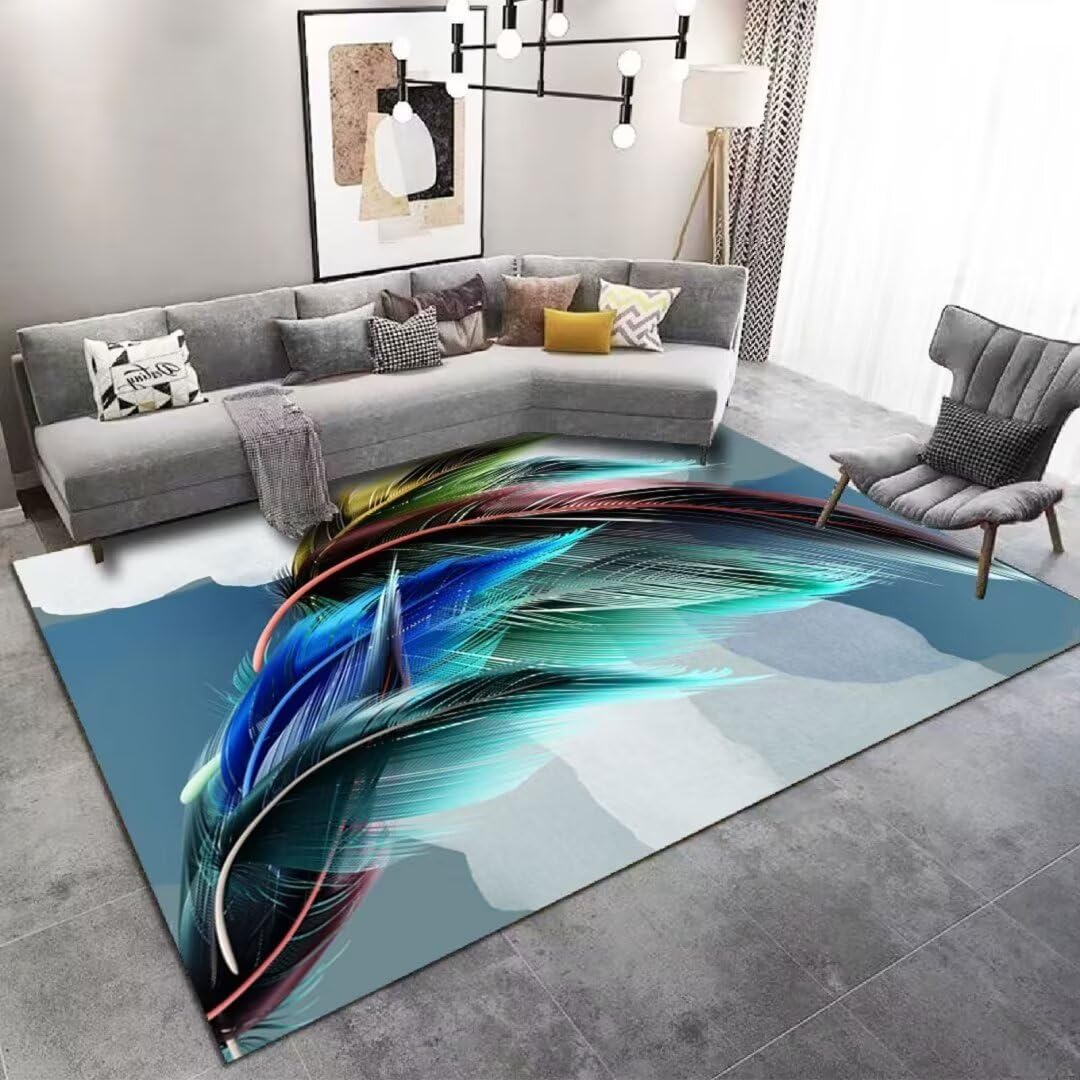 Tapis antidérapant lavable bleu 100x100cm idéal pour chambre enfant
