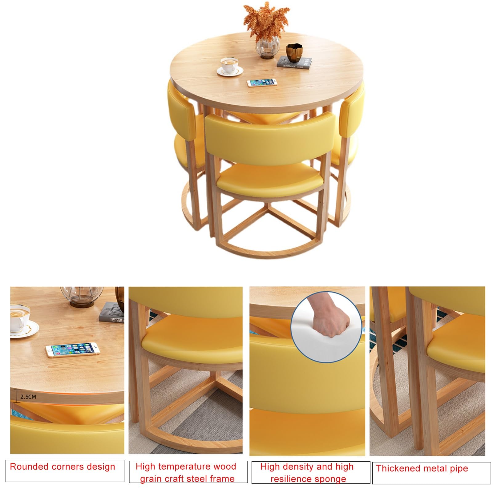 Club Table Sets Snapklik.com : YUZES Office Reception Room Club Table And Chair Set ...