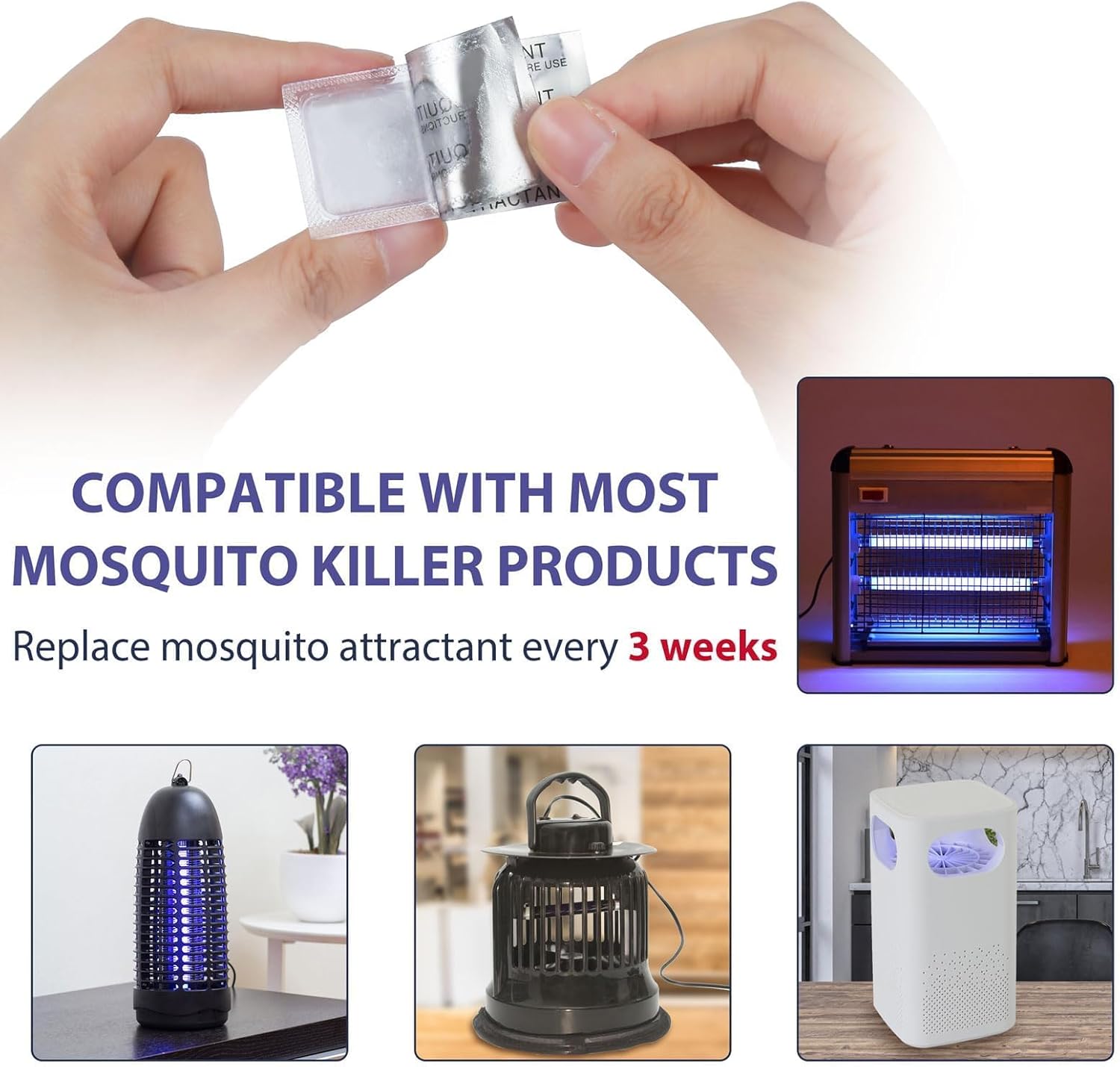 10 Pack Mosquito Attractant Bait Refill, Mosquito Bait Lure for Bug Zapper & Fly Traps, Compatible with All Flying Insect Mosquitoes Trap